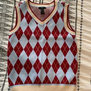Unisex Kids 11/12 Forever 21 Argyle Sweater Vest